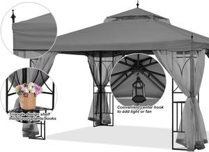 ABCCANOPY Tuinpaviljoen Paviljoen Partytent Gazebo Mesh Zijwanden Pavillon de Jardin Tonnelle <span class=keywords><strong>Barnum</strong></span> 100% Waterdicht Partyzelt - Product Image 4