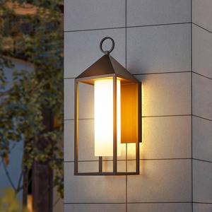 Lámpara de pared de nuevo estilo, estilo americano, estilo rústico dúplex, simple e impermeable, para entrada de villa, terraza, pasillo, lámpara solar para exteriores - Product Image 2