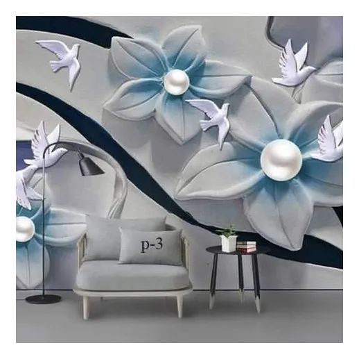 Chine pas cher prix fleur papiers peints muraux décor à la maison papier peint 3d peintures murales