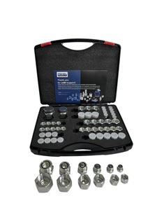 64 pièces. Kit de bouchons noirs ORFS Kit d'adaptateurs pour joints Kits de raccords hydrauliques Acier au carbone galvanisé plus facile à transporter - Product Image 3