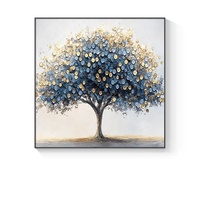 Peintures en grès artisanales en gros - Texture d'arbre à argent abstrait (Décoration intérieure)