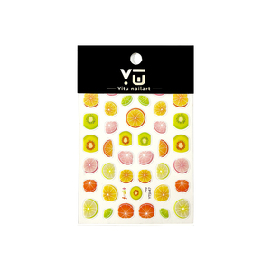 YITU formica diagramma doppio strato fetta di frutta adesivi per <span class=keywords><strong>Nail</strong></span> <span class=keywords><strong>Art</strong></span> estate dolce piccola frutta fresca decorazione adesivi YT5846 - Product Image 5