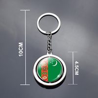 Porte-clés en alliage avec pendentif drapeau national du Maroc, du Nigéria, du Zimbabwe, de l'Égypte, de l'Afrique du Sud, du Kenya, de l'Algérie, design rotatif, bijoux en cristal