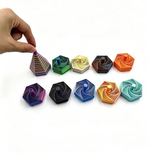 3D Printed Stress Relief Toy - Carrot Tower Spinning Creative <b>Mini</b> Spiral Toy - Product Image 1