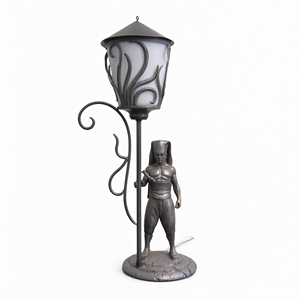 Sculpture de lampadaire en métal fini pour la décoration d'entrée de jardin - Product Image 2
