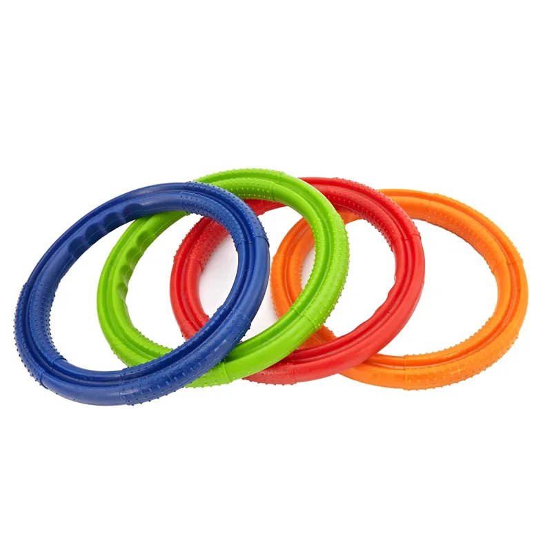 Dog Toys Pet Flying Disk Training Ring Anti-Bite Floating Interactive Supplies Dog Toys Aggressive Chewing