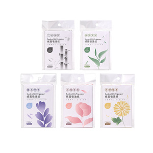 Lmltop - Paquete de 100 Toallitas Absorbentes de Grasa Facial, de Té Verde y Carbón de Bambú, Material de Cáñamo, para Uso Facial - Product Image 5