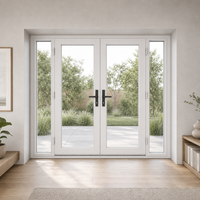 Porte UPVC à triple vitrage, ouverture vers l'extérieur, à droite, design personnalisé pour projets de villas, appartements et immeubles
