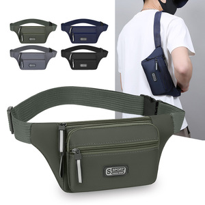 Unisex Sports Waist Bag Oxford Cloth Portable Breathable Lightweight Business Travel Daily Commute Solid Color Men's Fanny Pack - Product Image 1