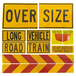 Australia Traffic Signs Do Not Overtake Turning Vehicle sign Reflective Plate Rear Marker Plate Long Vehicle oversize load sign