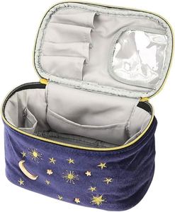 Moon Stars Velvet <b>Pouch</b> Zipper Closure Fashionable <b>Make</b>-<b>Up</b> Organizer Bag Zipper Closure Closure - Product Image 3