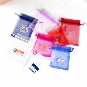 3.93" X5.9" (10*15cm) Recyclable Organza Gift <b>Pouches</b> & Bags for Jewelry & Candy Packaging Customizable Colors & Sizes - Product Image 6