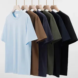 Wholesale Custom Mens Tops 100% Cotton T-shirts Short-sleeved Base-shirts Cotton Colorful T-shirts For Men