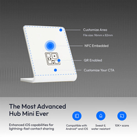 NFC Tabletop Menu Display Stand Wholesale QR Code Scanning Spot avec Ntag213 Chip pour les hôtels et Google Review Menus