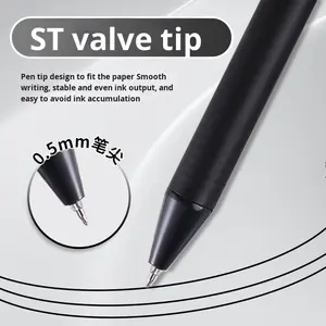 Nuova Penna Gel Retrattile Classica per Studenti, Asciugatura Rapida, Personalizzabile, Grande Capacità, Inchiostro Nero 0,5 mm - Product Image 5