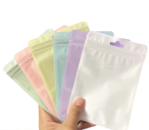 Bolsa autosellante de color macarrón al <span class=keywords><strong>por</strong></span> <span class=keywords><strong>mayor</strong></span>, bolsa holográfica, joyería gruesa, bolsillo sellado, brocha de maquillaje, embalaje, paquete de <span class=keywords><strong>bolsas</strong></span> <span class=keywords><strong>Doy</strong></span> - Product Image 3