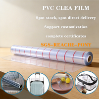 Rouleau de film PVC transparent souple et fin de 0,15 mm à 0,30 mm, feuille de vinyle transparente pour les couvertures de livres et la papeterie