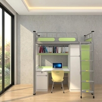 Lit superposé moderne en métal pour dortoir, utilisation efficace, idéal pour adultes, chambre, appartement, école ou auberge