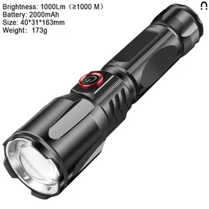 Warsun Multifunction Outdoor Portable Long Shot Rechargeable Power bank Type-C 900Lumen COB Torch Flashlight 1000lm IPX5 X900