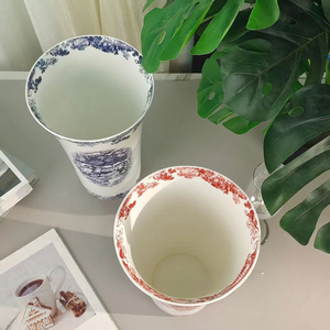 Vase en céramique de style nordique, vase à fleurs séchées, décoration créative simple pour salon, décoration d'intérieur - Product Image 4