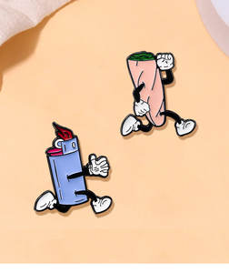 Yini Fabrikant Directe Verkoop Groothandel Custom Knopen Metalen Logo Designer Emaille Traditionele Mode Reversspeldjes Broches - Product Image 6