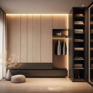 Sistema de Armario Moderno y Minimalista que Ahorra Espacio, Adecuado para el Interior del Dormitorio de un Apartamento Familiar Pequeño - Product Image 2