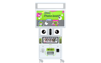 Photomaton Commercial Style Disco, Machine Interactive pour Selfies avec Imprimante Rapide et Appareil Photo Reflex Numérique pour Promotion d'Événements
