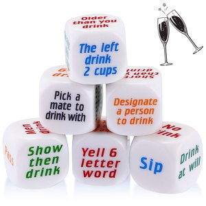 6 uds fiesta beber Bar juego <span class=keywords><strong>de</strong></span> dados Resha ruleta juego <span class=keywords><strong>de</strong></span> beber <span class=keywords><strong>despedida</strong></span> <span class=keywords><strong>de</strong></span> <span class=keywords><strong>soltera</strong></span>-adultos elefante blanco Regalo boda cumpleaños - Product Image 1