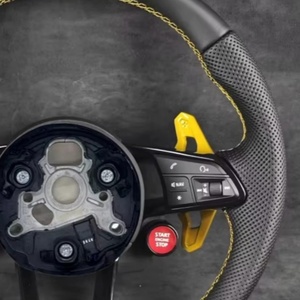 Leviers de vitesses en cuir personnalisés, bouton de démarrage, volant pour <span class=keywords><strong>Audi</strong></span> R8 TT A4 A5 B8 B9 S4 <span class=keywords><strong>RS6</strong></span> A6 C7RS Q5 Q6, haute qualité, sport - Product Image 5