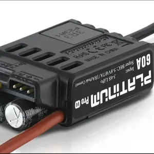 Hobbywing Platinum Pro 60A V4 ESC Controlador de velocidade eletrônico 3S-6S para 450-480 Classe Heli Hélice: 325-360mm RC Helicóptero