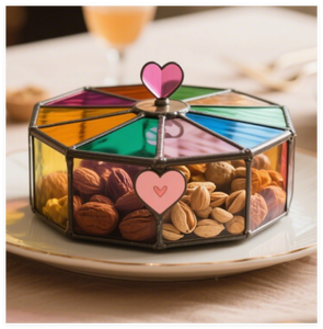 Cổ điển hình chữ nhật vuông lưu trữ nhỏ Wedding Jewelry Ring CURIO hiển thị bán buôn màu Glass Tissue Nut trang điểm hộp đính - Product Image 5