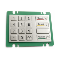 Clavier numérique industriel en acier inoxydable KB-16Z personnalisé, étanche IP65, 16 touches, montage sur panneau, USB/PS2 pour terminal en libre-service