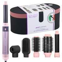 ENZO Salon 6 en 1 Ionic Hair Styler Haute Vitesse Air Chaud Sèche Brosse Diffuseur pour Séchage Curling Massage Sèche-Cheveux Peigne