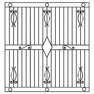 Nướng cửa sổ sắt đẹp để tăng cường an ninh gia đình và hấp dẫn thẩm mỹ - Product Image 3