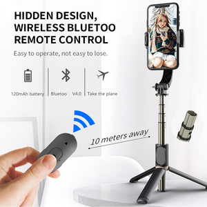 Trípode Plegable, Gimbal de Mano, Estabilizador Automático para Teléfono Inteligente, <span class=keywords><strong>Palo</strong></span> <span class=keywords><strong>Selfie</strong></span> Extensible Q08 L08 con Control Remoto Inalámbrico - Product Image 4