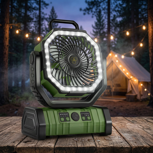 พัดลมมือถือสำหรับตั้งแคมป์ ยี่ห้อ Ventilador F6 รุ่นใหม่จากสหรัฐอเมริกา ความจุแบตเตอรี่ 20000mAh พร้อมไฟ LED รีโมทคอนโทรล ชาร์จผ่าน USB ได้ - Product Image 1
