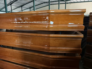 Fatti a mano in stile europeo semplici cofanetti in legno non finito bara ecologica Ataudes De Madera per funerali e sepolture - Product Image 5