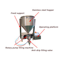 Machine de remplissage de tahini de beurre d'arachide de confiture liquide alimentaire semi-automatique tenue dans la main