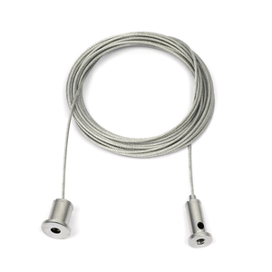 Câble accrochant de kits de câble de fil d'acier de <span class=keywords><strong>suspension</strong></span> d'acier inoxydable avec la pince et les chapeaux de <span class=keywords><strong>plafond</strong></span> - Product Image 6