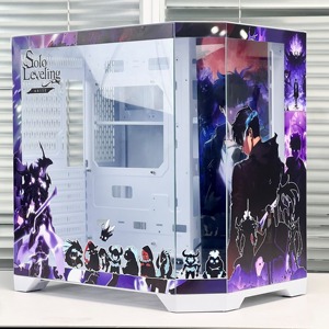 Vỏ máy tính để bàn chơi game thẳng đứng OEM NPC Solos Leveling, có cửa sổ bên hông, hỗ trợ ATX/Micro-ATX, chất liệu hợp kim nhôm SPCC, màn hình LCD - Product Image 6