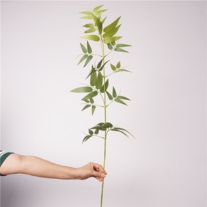 Feuilles de bambou artificielles de petite taille, décoration de style zen pour salle de thé, salon, maison, maison d'hôtes, accessoires de photographie, vente en gros - Product Image 1