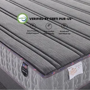Comfortable Organic Latex Mattress 100% Natural Super Soft Foam Top Pocket Spring Mattress Double Size