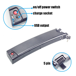 Batterie de vélo électrique pliable incurvée 2 broches 5 broches 36V 7.5Ah 9.6Ah 10Ah 10.5Ah pour <span class=keywords><strong>Scrapper</strong></span> E-Fold Nakamura E-Flex MTF Fold 3.4 E-Bike - Product Image 2