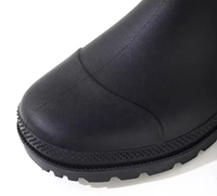 Bottes de sécurité de travail noires en PVC imperméables à embout d'acier YL-1311 pour hommes, hauteur genou, vente en gros