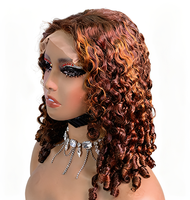 Perruque de cheveux bouclés au crochet style Spring Curly, élastique, type dreadlocks africaines, cheveux indiens, longueur moyenne, peut être permanentée et teinte