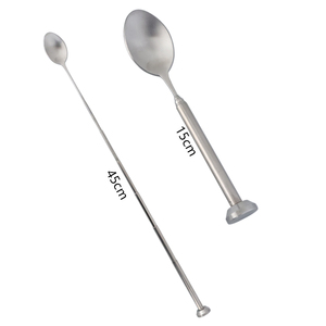 RTS cuillère à mélanger en acier inoxydable, cuillère à mélanger longue de 45CM cuillère à mélanger télescopique - Product Image 1
