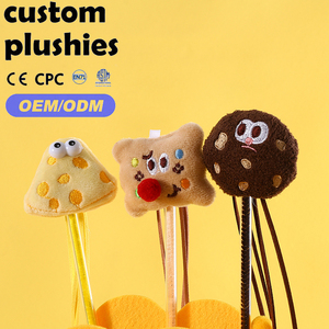 Set di Giocattoli per <span class=keywords><strong>Gatti</strong></span> in Peluche a Forma di Cibo di Alta Qualità con Nastri Colorati per Regalo - Product Image 1