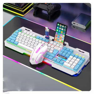 Wholesale 104 Key Computer Gaming <b>Keyboard</b> with Mouse Kit USB <b>Wired</b> Mechanical Feel New 104 Keycaps for PC Computer - Product Image 2