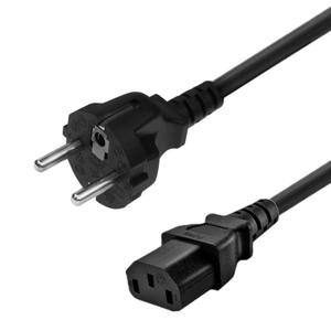 سلك طاقة أوروبي C13 على شكل حرف T بسنين، 220 فولت تيار متردد، 10 أمبير، للكمبيوتر والأجهزة المنزلية والاستخدام الخارجي، بطول 1-5 متر - Product Image 2