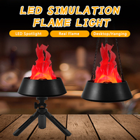 Lampe à flamme artificielle 3D suspendue, effet de feu vacillant, machine à effet de flamme en tissu de soie pour la création d'ambiance en boîte de nuit, festival, célébration